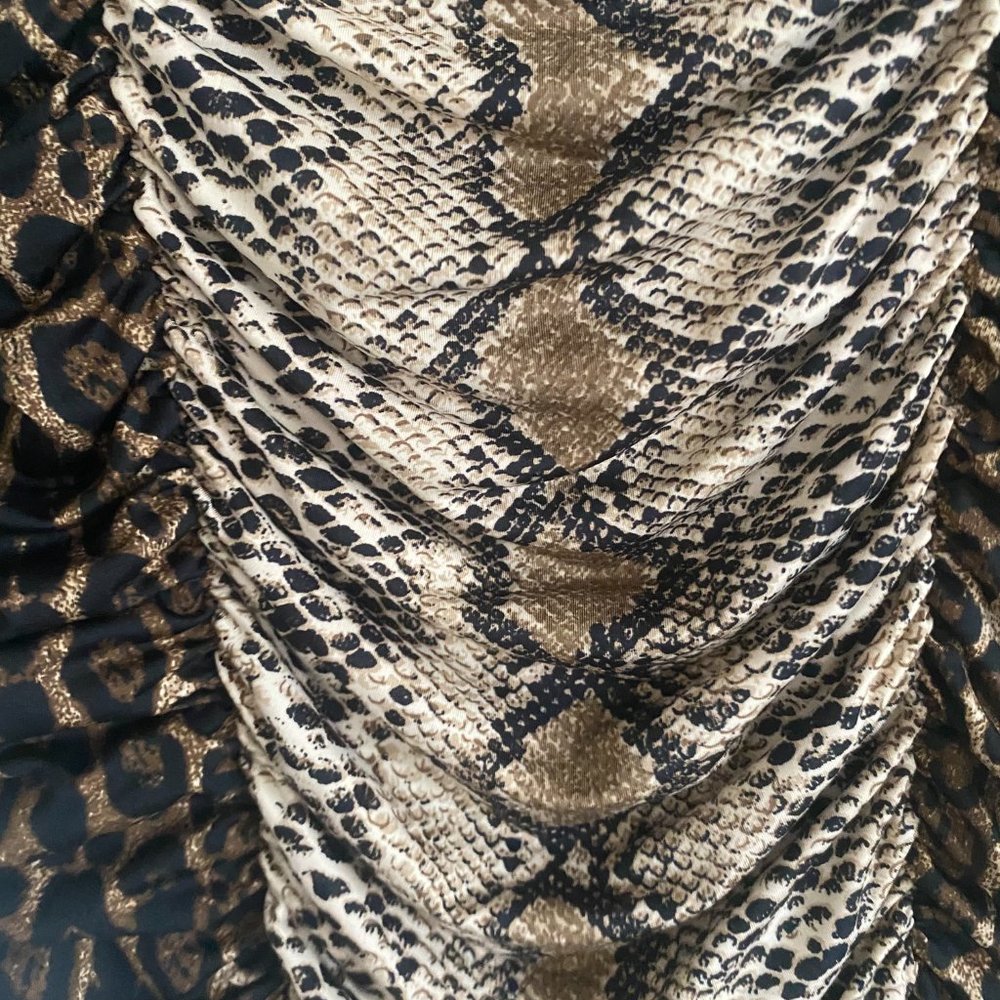 Superdown Cheetah Ruched Mini Skirt size small TAGS STILL ON - Picture 5 of 6